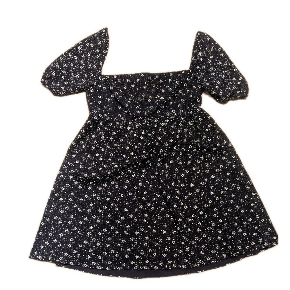 Maeve Iillian Eyelet Floral Dress Cottage Fairy Puff Sleeve Cotton Sz 12 Est